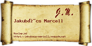 Jakubács Marcell névjegykártya